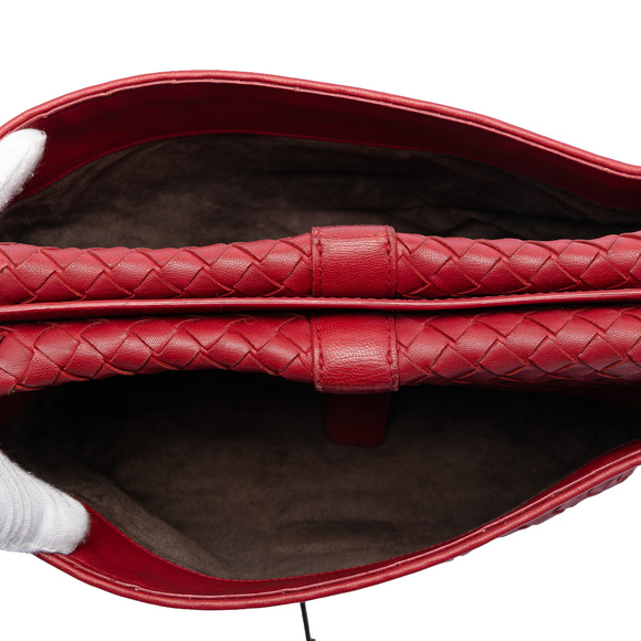 Pre-Loved Bottega Veneta Nappa Intrecciato Double Sided Flap Messenger Bag - Picture 4 of 6